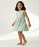 URBANRAC Cotton Knit Sleeveless Floral Printed Dress - Green