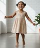 URBANRAC Cotton Knit Sleeveless Heart Printed Dress - Beige