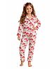 Piccolo Cotton Woven Full Sleeves Mushroom Printed Coordinating Shirt & Pajama  Night Suit - White