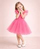 Piccolo Net Woven Sleeveless Ruffled Detailed Tutu Dress - Pink