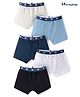 Honeyhap Premium 100% Cotton Elastane Knit with Bio Finish Solid Trunks Pack of 5 - Multicolor