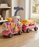 5-in-1 Musical Baby Walker | Push Train Toy with Activity Panel, Steam Exhaust Engine & Detachable Ride-On Trailer | Learning Walker for Kids-Pink