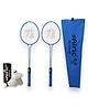 Airic Xtreme Double Shaft Raquets with Feather Shuttles Badminton Kit