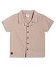 MINI KLUB Cotton Knit Half Sleeves Textured Shirt - Brown