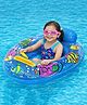 SANJARY Inflatable Baby Swimming Seat Ring with Backrest, Kids Pool Float Trainer, Toddler Water Safety Swim Support for Summer Pool Fun - Color & Design May Vary