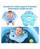 SANJARY Baby Neck Swim Float Ring with Safety Buckle, Inflatable Infant Swimming Trainer Support for Newborn Bath Pool Water Fun color design may vary