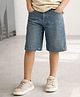 Tales & Stories Denim Woven Mild  Washed Bermuda Shorts - Blue