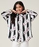 Tales & Stories Viscose Woven Full Sleeves Striped Floral Printed Shirt - Black