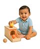 BrainyTots Object Permanence Box  Wooden with 3 Balls
