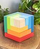 BrainyTots Geometric Rainbow Blocks  10 Pieces Wooden
