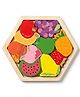 BrainyTots Montessori Hexagon Puzzles  Shape & Picture Matching Game for Kids 1-4 Years, The Perfect Gift (Fruits)