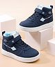 Cute Walk by Babyhug Velcro Closure Solid Sneaker Shoes - Navy Blue