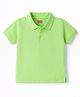 Babyhug Cotton Knit Half Sleeves Solid Polo T-Shirt - Light Green