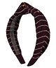 Aye Candy Glitter & Pearl Embellished Knot Detailed Hair Band - Black