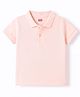 Babyhug 100% Cotton Knit Half Sleeves Solid Polo T-Shirt - Pink