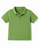 Babyhug Cotton Knit Polo T-Shirt With Half Sleeves - Green