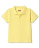 Babyhug 100% Cotton Knit Half Sleeves Solid Polo T-Shirt - Yellow