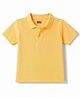 Babyhug 100% Cotton Knit Solid Color Half Sleeves Polo T-Shirt - Yellow
