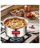HAZEL Stainless Steel Patila with Lid Cooking Vessel, 2000ml | Mirror Finish Cooking Pot | Durable Induction & Gas Compatible Bhagona / Tope for Boiling Milk, Tea, and Cooking | Silver