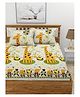 Morado Premium Glace Cotton  Flat Double Bedsheet with 2 Pillow Cover (90x100Inches) Giraffe - MultiColor