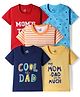 Doodle Poodle 100% Cotton Knit Half Sleeves Printed T-Shirts Pack of 5 - Multicolor