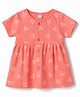 Tango Cotton Knit One Piece Dresses/Frocks Half Sleeves Floral Print Pink 6-12 Months