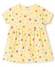 Tango Single Jersey Knit Half Sleeves Butterfly & Hearts Printed Frock - Yellow