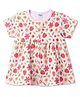 Tango Cotton Knit One Piece Dresses/Frocks Half Sleeves Floral Print Pink 3-6 Months