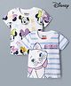 Babyhug Disney Single Jersey Knit Half Sleeves T-Shirts with Minnie Mouse & Marie Graphic Pack of 2  - White