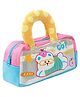 FunBlast Large Capacity Transparent Pencil Pouch with Zipper and Handle for Kids Pack of 1 Pouch (Multicolor-C)