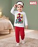 Babyhug Marvel Single Jersey Knit Full Sleeves T-Shirt & Pyjama Night Suit with Spider-Man Graphics - Multicolor