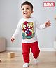 Babyhug Marvel Single Jersey Knit Full Sleeves T-Shirt & Pyjama Night Suit with Spider-Man Graphics - Multicolor