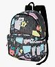 Genie 16 Inches Patchy Casual Backpack With Front Pocket And Padded Laptop Sleeve 18 Litres Black