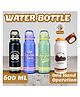 Elecart  Stainless Steel Insulated Water Bottle with One-Touch Flip Lid, Leak-proof Sports Thermos ,Coffee Mug with Handle,Stainless Steel Bottle for Gym, Office, & Outdoor - 600ml