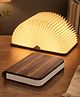 Elecart Wooden Book Lamp Foldable Magnetic LED Light with 3 Colour Modes, 360° Opening, USB Type-C Rechargeable Portable Night Lamp for Bedroom, Study, Office & Home Dcor