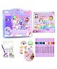 Elecart Coloring Sticker Book Set for Kids 2-in-1 Colouring & Sticker Activity Book with 12 Markers | Princess Art & Craft Kit for Girls & Boys | Drawing, DIY Sticker Play Set, (Pack 1 Random Colour)