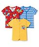 Babyhug 100% Cotton Knit Half Sleeves Jhablas with Airplane Print Pack of 3 - Multicolot