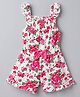 Babyhug Single Jersey Knit Sleeveless Jumpsuit With Floral Print - Multicolor