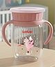 LuvLap Shine Fox Printed 360° Trainer Sipper Cup With Leakproof Spillproof Design Twin Easy Grip Handles BPA Free Dust Cover Pink - 300 ml