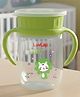 LuvLap Shine Lion Printed 360° Trainer Sipper Cup With Leakproof Spillproof Design Twin Easy Grip Handles BPA Free Dust Cover Light Green - 300 ml