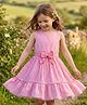 Hola Bonita Cotton Woven Dress Sleeveless Checks Pink 7-8 Years