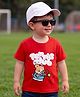 Babyoye Cotton Knit Half Sleeves Animal Printed T-Shirt - Red