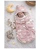 VOIDROP Swaddle Nest for New Born Baby Soft, Pure Cotton Swaddle Nest Multipurpose Baby Wrap for Newborns- Self-Soothing- Pink
