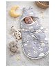 VOIDROP Swaddle Nest for New Born Baby Soft, Pure Cotton Swaddle Nest Multipurpose Baby Wrap for Newborns- Self-Soothing- Grey