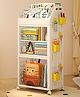 VOIDROP  Study and Storage Cart - Off-White| 2 layers| Wheels with Lock| Top Layer with 3 space potion| Toys Cloths Feeding Accessories Stationery Storage| Wardrobe