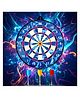 NIYANA TOYZ Magnetic Dart Board (Blue)