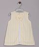Aomi Woven Sleeveless Striped & Bow Applique Detailed Dress - Yellow