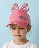 Vritraz Woven Shimmer & Bow Applique Detailed Baseball Cap - Pink - Circumference - 52 - 56 Cms