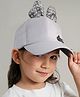 Vritraz Woven Girls Text & Bow Applique Detailed Baseball Cap - White - Circumference - 52 - 56 Cms