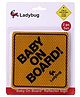 Ladybug Baby On Board Sign Pack of 2 - Yellow